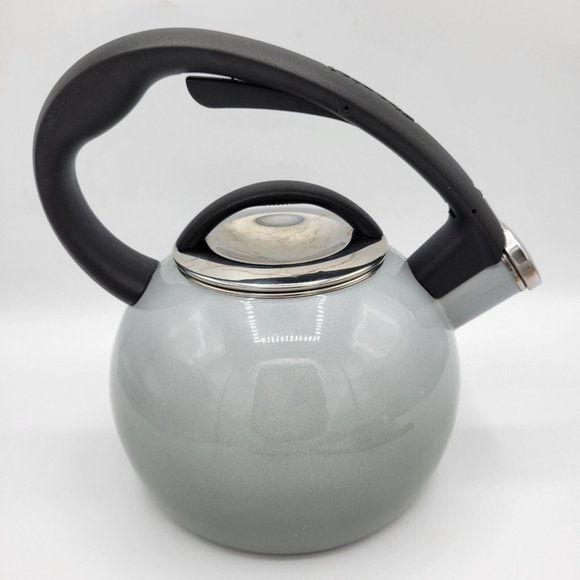 Chantal Classic Stovetop Tea Kettle Gray Ombre Illusion Whistling Pre-owned - Picture 12 of 12